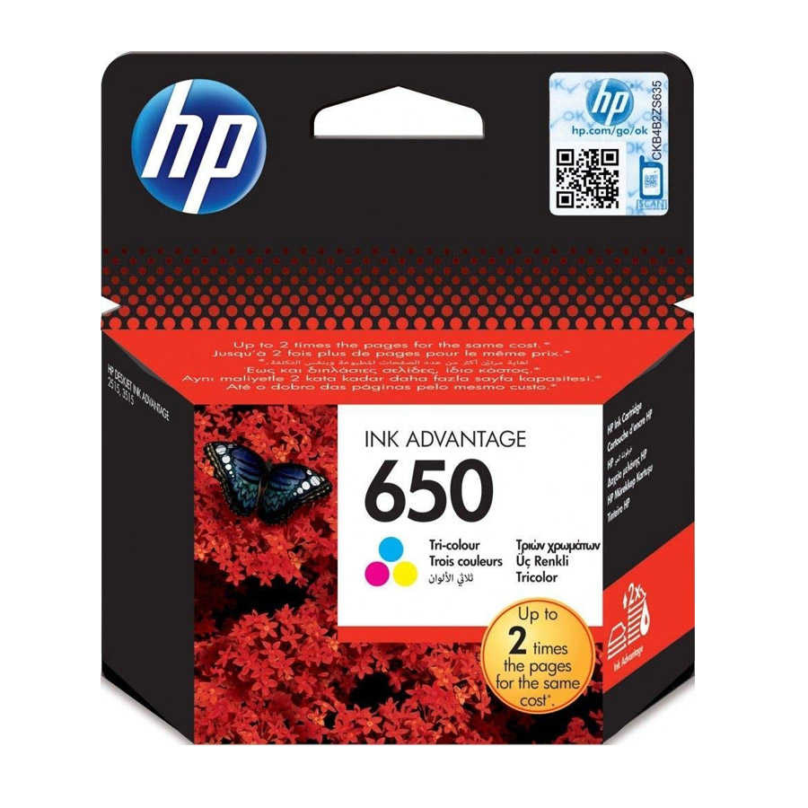 HP 650 CZ102AE Renkli Orijinal Kartuş