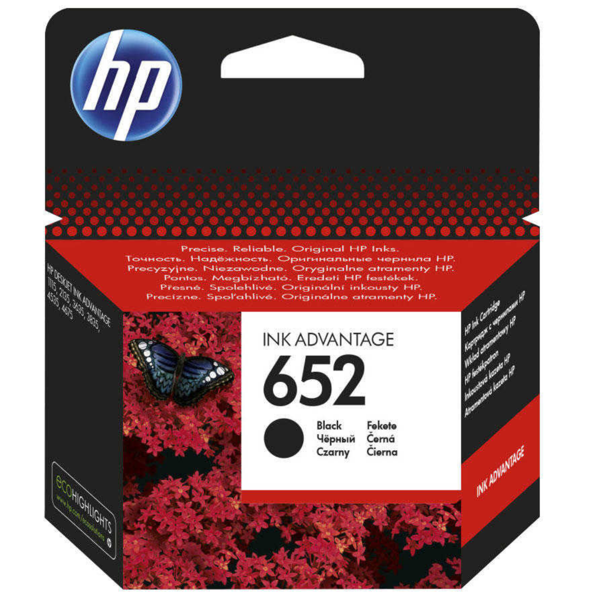 Hp F6V25AE (652) Siyah Orjinal Kartuş